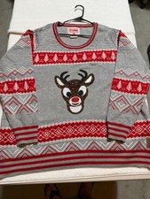 Tipsy Elves, Ugly Christmas Sweater, Rudolph Red Nose, Pullover Crewneck 3XL