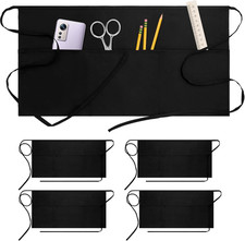 4 Pack Server Apron with 3 Pockets - Waitress Apron, Waterproof Short Waist Apro