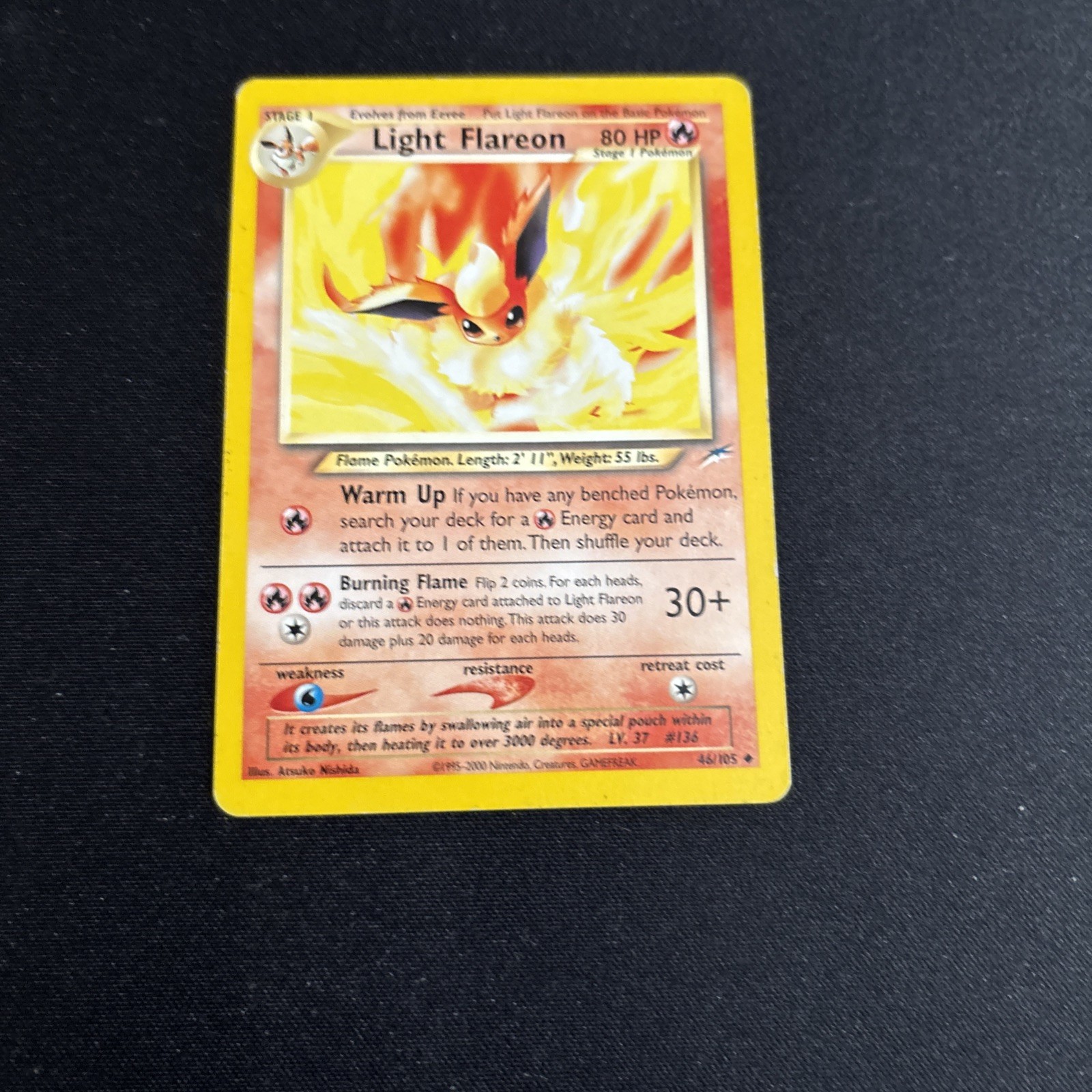 Pokemon Card - Light Flareon Neo Destiny 46/105 Uncommon