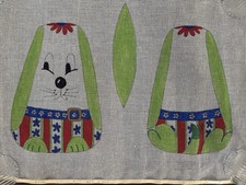 Large 3D Standup Dog handpainted needlepoint canvas 13 Mesh Vintage 13  Tall