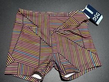 DSG Girls Compression Shorts Medium Geometric Stripe Athletic Training NWT UPF50