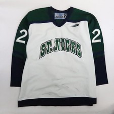 Vintage St. Nicks Authentic Bauer Hockey Jersey Size 54 Fight Strap