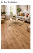 Solid Oak Flooring Lacquered 150mm x 18mm x Random Length - 5.4sqm Total 