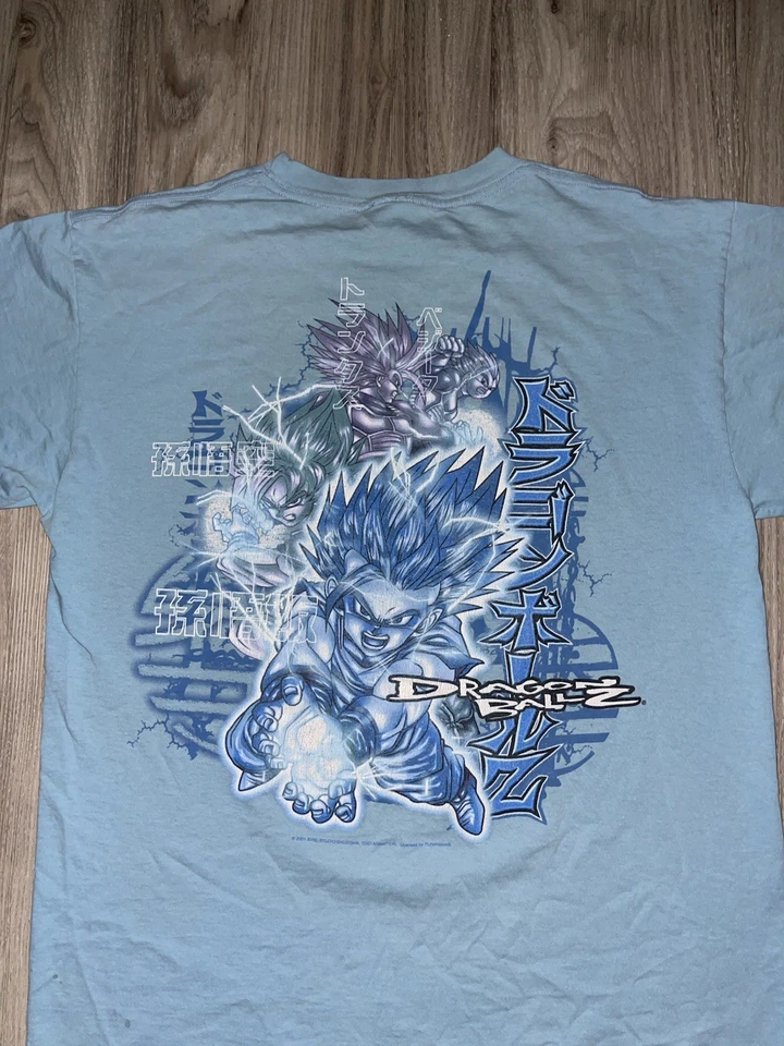 Camiseta De Colección Dragonball Z Gráfica Para Hombre L Goku Gohan Trunks Anime Negra 2000 Foto 2 de 4