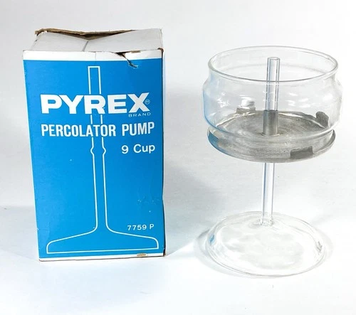 VTG Pyrex 9 Cup Coffee Pot Percolator Replacement w/ Orig Box