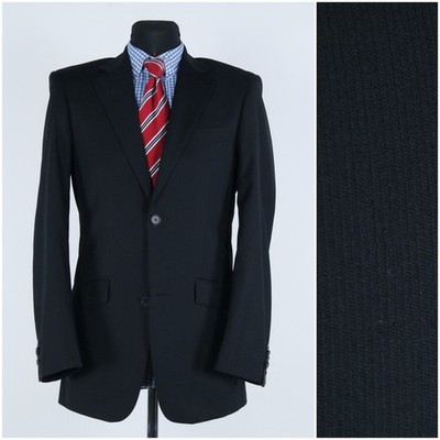 Schwarz gestreifter Herrenblazer 36R UK-Größe BOGIE Sport Mantel Jacke