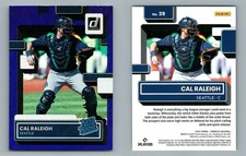 2022 DONRUSS RR RATED ROOKIE PURPLE HOLOFOIL RC 39 CAL RALEIGH MARINERS CR1
