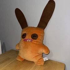 Original Fuggler Ugly Teeth Monsters Plush Bigg Fugg Pillows  Rabid Rabbit-Brown