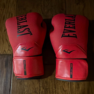 Everlast Sparring Boxing Gloves Pair Adult Unisex Red/Black Training