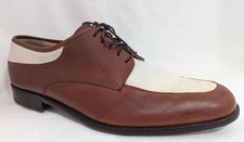 JOHNSTON & MURPHY Cellini Oxford Dress Shoes BROWN/FABRIC 2-Tone Size US 11 M *
