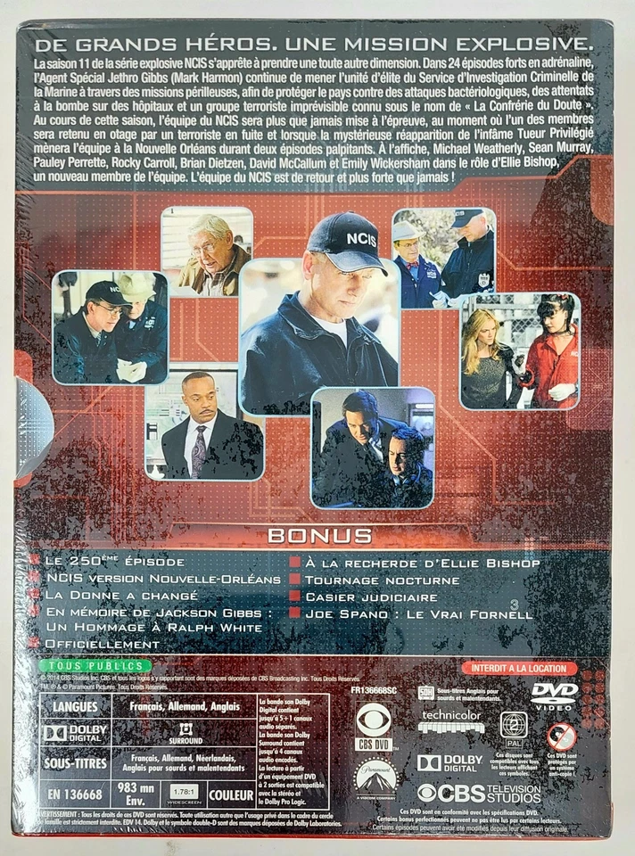 NCIS Enquêtes Spéciales: Intégrale Saison Season 11 [6 DVDs, 2014] NEUF,NEU,NEW! - Bild 2 von 4