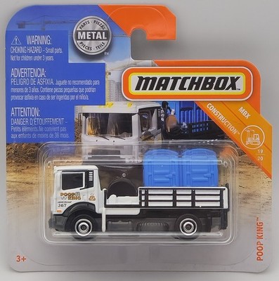 Matchbox 2019 Mainline -  MBX Construction 19/20 - Poop King - White