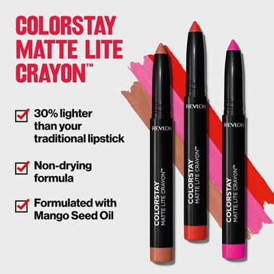 Revlon ColorStay Matte Lite Crayon NEW SEALED *YOU PICK SHADE*