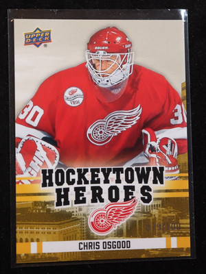 2025-26 Detroit Red Wings Centennial Chris Osgood SP Hockeytown Heroes Gold /100
