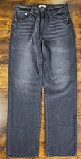 Pistola Denim High Rise Cassie Mom Jeans Women 27 Black Striaght Leg
