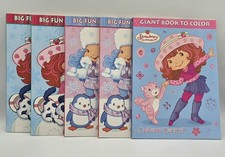Vintage 2009 Strawberry Shortcake Coloring Books Lot of 5 New 