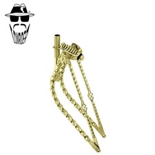 ORIGINAL LOWRIDER 26” Bird Cage Twisted BENT Springer Fork 1” Threaded Gold.
