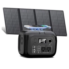 Solar Powered Generator 300W Peak/70400mAh, 260Wh Portable Power 300W&40W