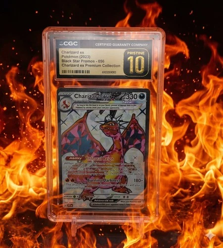 CGC 10 PRISTINE Charizard Ex SVP056 FULL ART HOLO PROMO Pokemon Card
