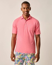 johnnie-O Original 4-Button Polo - Coastal Wash Peony Size M