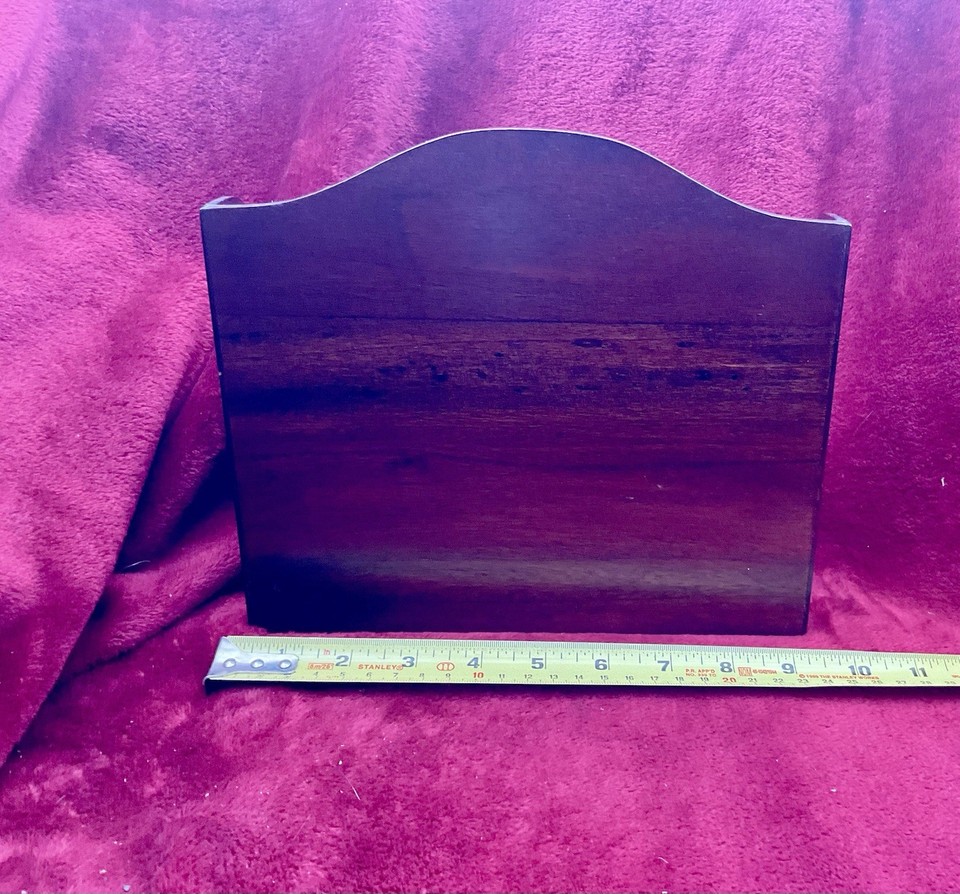 Mahogany freestanding Desktop Letter Holder Organiser, 4 Compartments ...