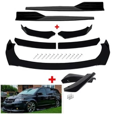For Dodge Grand Caravan 99-20 Front Bumper Lip Splitter Spoiler Glossy Black Kit