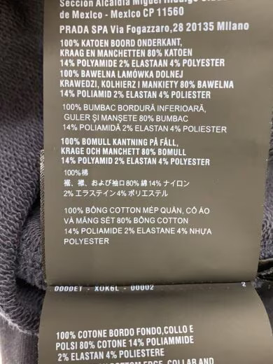 PRADA/Tag attached/Distressed/Cotton sweatshirt/L/Cotton/IDG/Solid/UJL69B// thumbnail 5