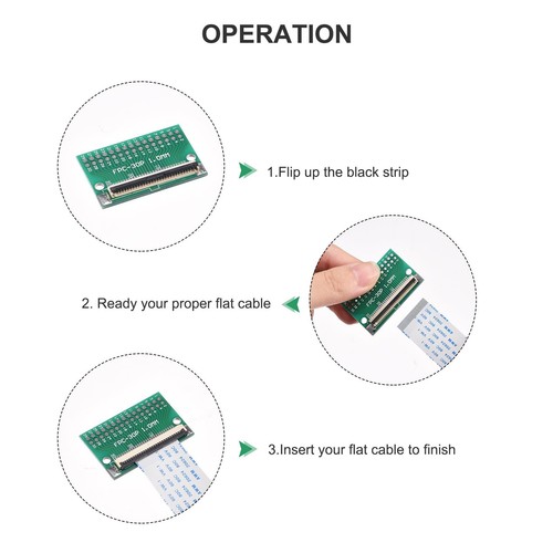 FPC FFC PCB Convertisseur Carte 10P 0.5mm 1.0mm, à DIP 2.54mm pour LCD Set 2 - Photo 5/6