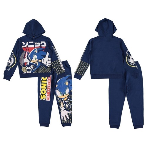 SEGA Sonic The Hedgehog Boys Hoodie and Jogger Pants 2-Piece Outfit Set, Big... - Picture 8 of 22