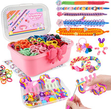 Rubber Band Bracelet Kit for Kids Girls Ages 6-12, 1300 PCS DIY Craft Kits with