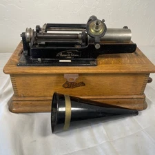 Antique Edison Home Model Cylinder Phonograph Untested