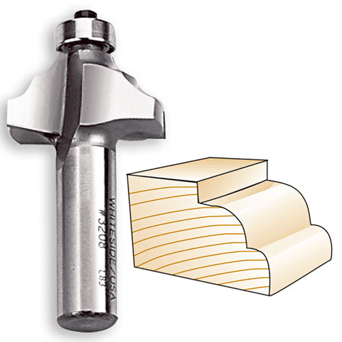 Whiteside Double Round Bit, 1/4 in. SH x 5/32 in. R 3205