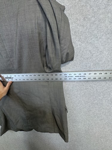 Giacca blazer lana Collezioni L’Uomo Made in Italy Super 140’s 56C grigio a pois - Foto 9 di 17