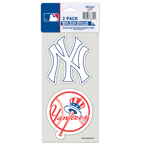 Juego de calcomanías de 4 pulgadas para ventana de auto New York Yankees - Imagen 1 de 1