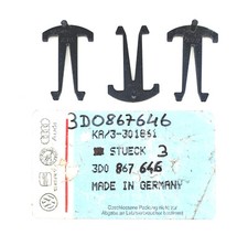 3x Original Volkswagen 3D0867646 Clips Rejilla Protectora Condensador Golf A3