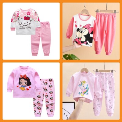 Kids Baby/Toddler Girl's Long Sleeve Cartoon Tops Outfit Set