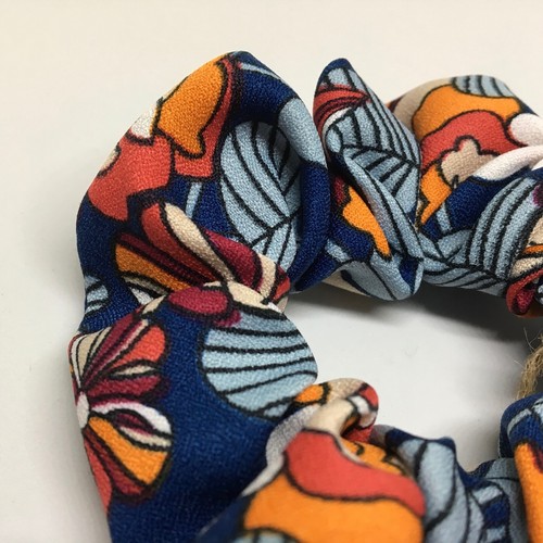 Satin Leopard Purple Brown Red Blue Floral Polkadot Hair Ties Elastic Scrunchies - Picture 32 of 53