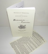 Blickensderfer 5 Typewriter Instruction Sheet & Practice/Operating Brochure  thumbnail