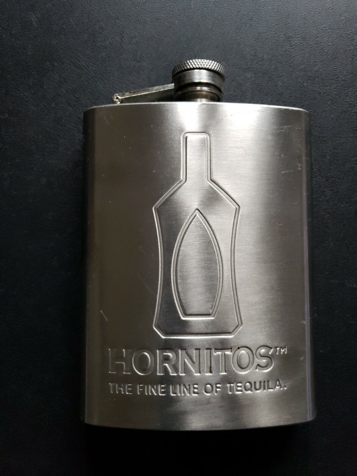 Hornitos The Fine Line of Tequila Stainless Steel Flask 8 oz. with Screw Cap