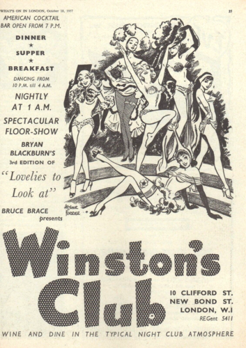 Original Magazine Advert Winston's Club 1957 Lovelies to look at - Afbeelding 1 van 1