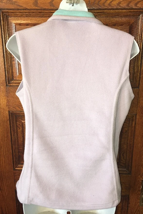 Chaleco polar WHITE SIERRA para mujer lavanda lila suave cómodo con cremallera, talla S Foto 4 de 4
