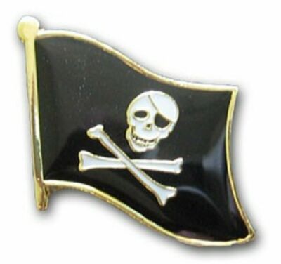 Jolly Roger Pirate Eye Patch Flag Bike Motorcycle Hat Cap lapel Pin