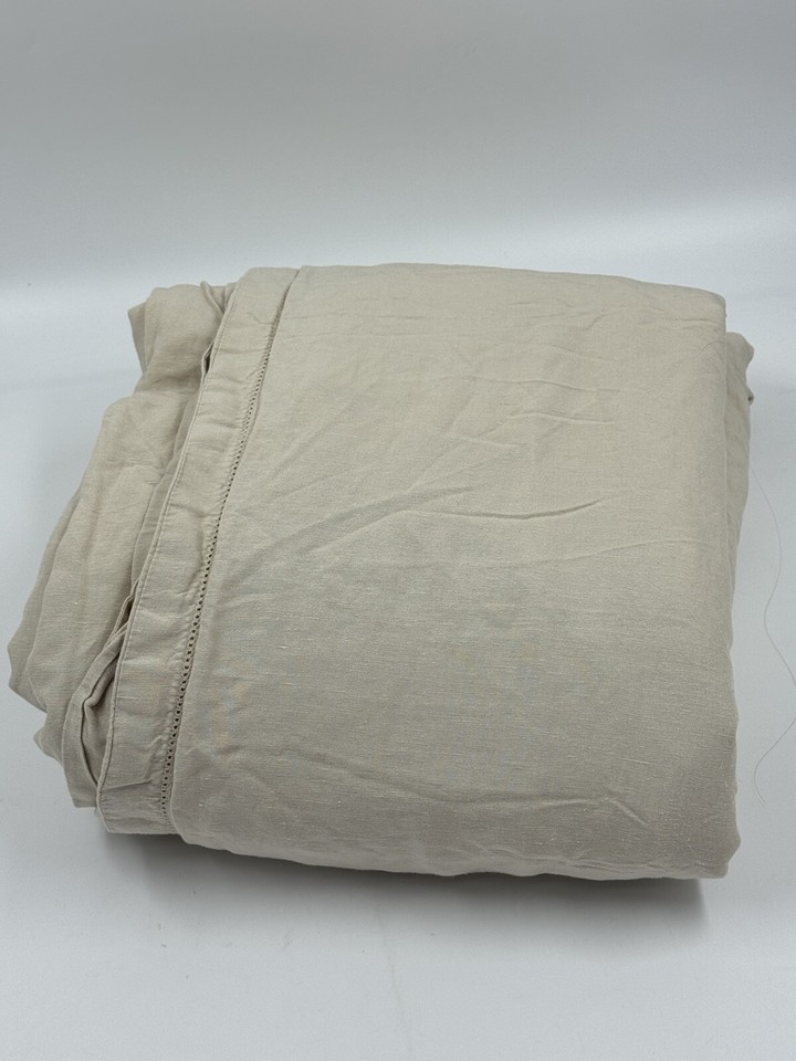 West Elm European Flax Linen KING/CAL. KING Duvet Cover , Natural Flax