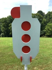 ZIPPER 10x24 3/8AR500 STEEL HOSTAGE REACTIVE DUELING TREE SHOOTING TARGET T-POST