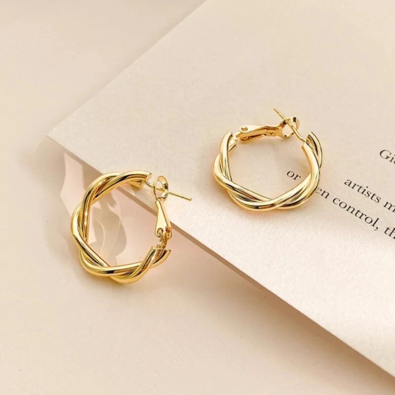 Aretes argollas de oro para mujer sales