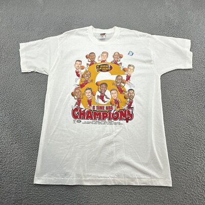 Vintage Chicago Bulls 1998 NBA Finals Caricature T-Shirt 6