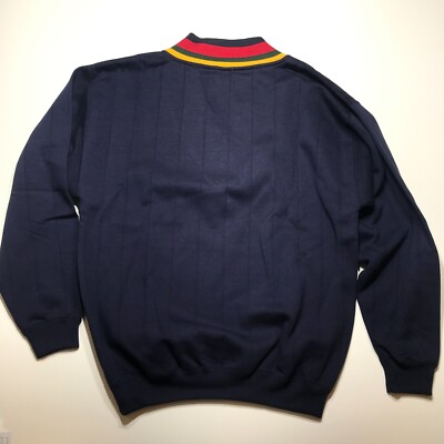 90s Vintage Old Gap Tilden Sweatshirt Navy Blue w/ Fleece Lining 