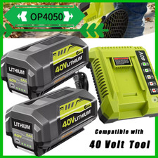 For Ryobi 40Volt 6Ah Battery Lithium ion OP4050 High Capacity or Rapid Charger