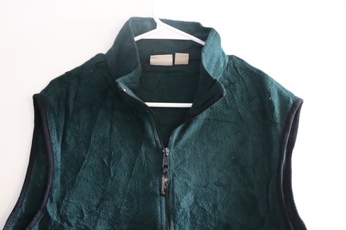 Vintage Y2K Woolrich Fleece Vest – Men's XL – Dark Green - Picture 3 of 12