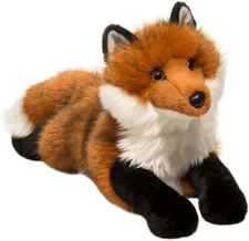Fletcher 19" DLUX Red Fox by Douglas Stuffed Animal Plush Cuddle Toy kit white